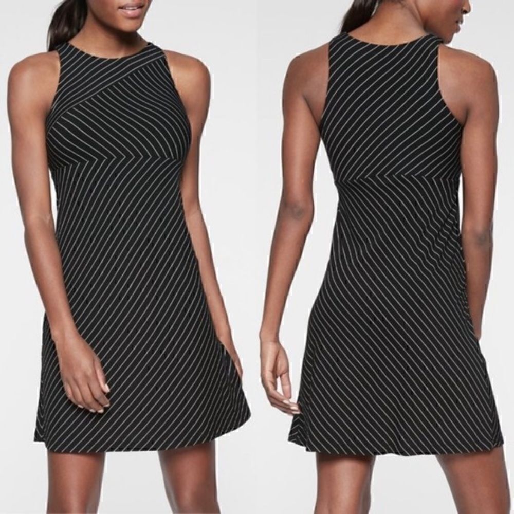 Athleta Santorini High Neck Striped Dress